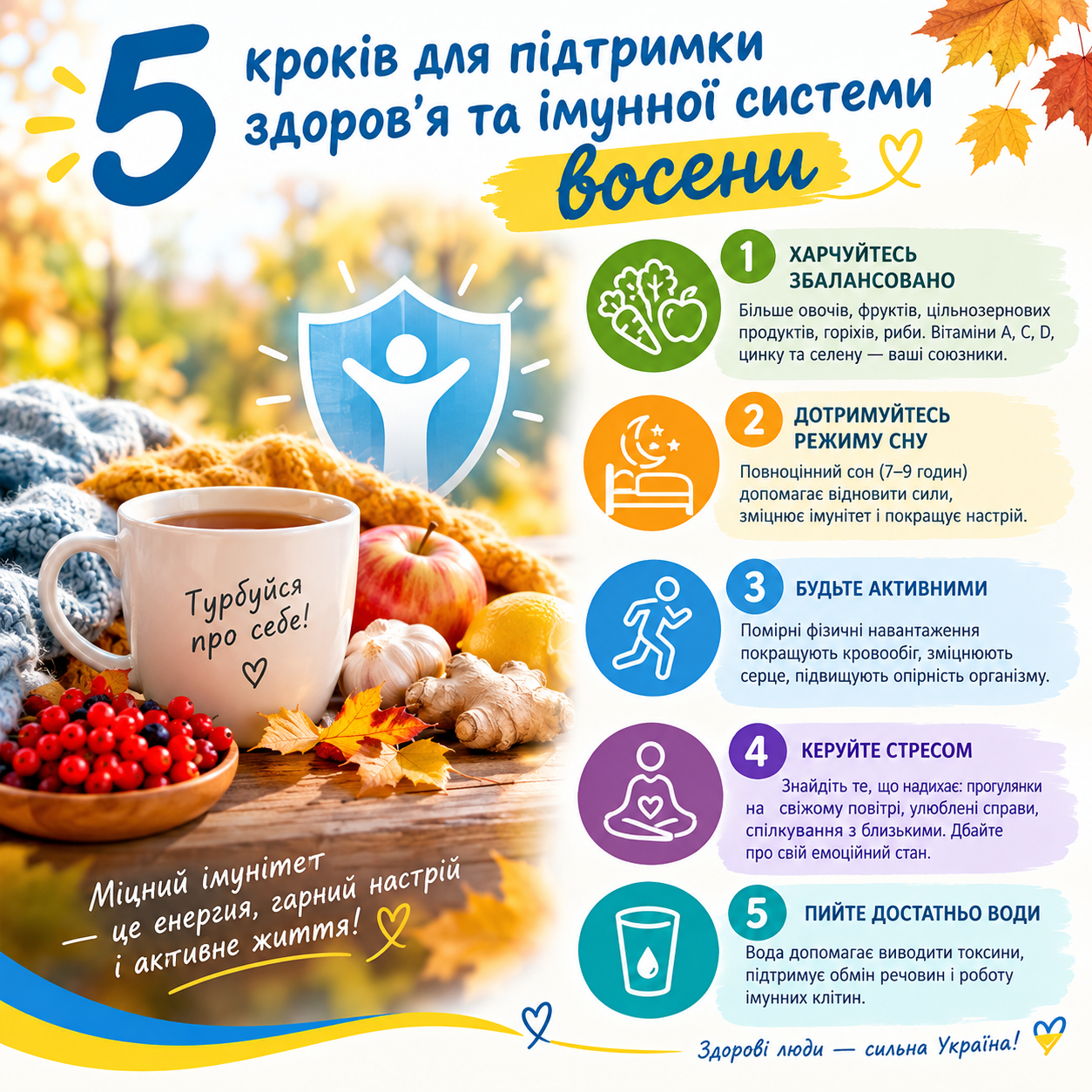 5 кроків для підтримки здоров'я восени