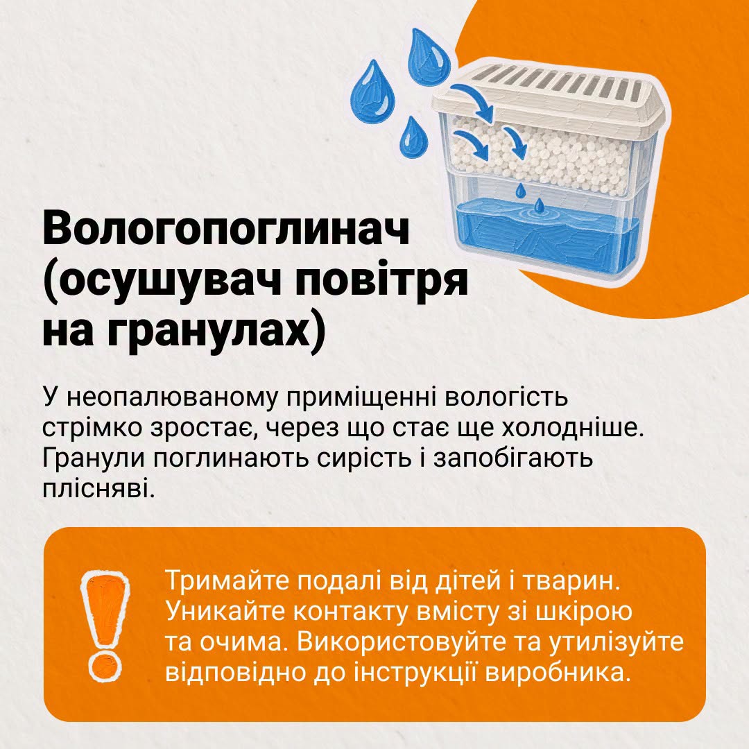 вологопоглинач (осушувач повітря на гранулах)