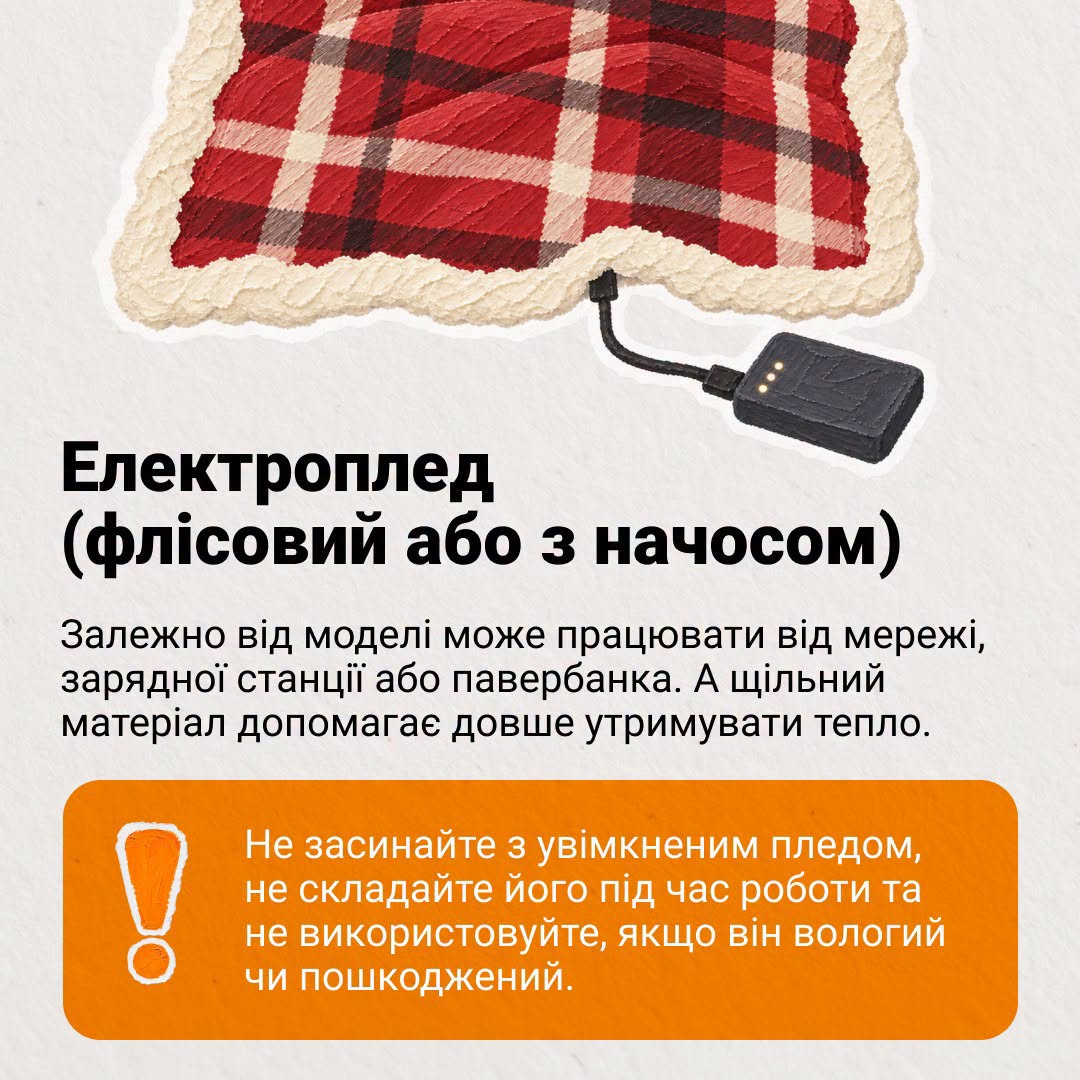 електроплед (флісовий або з начосом)
