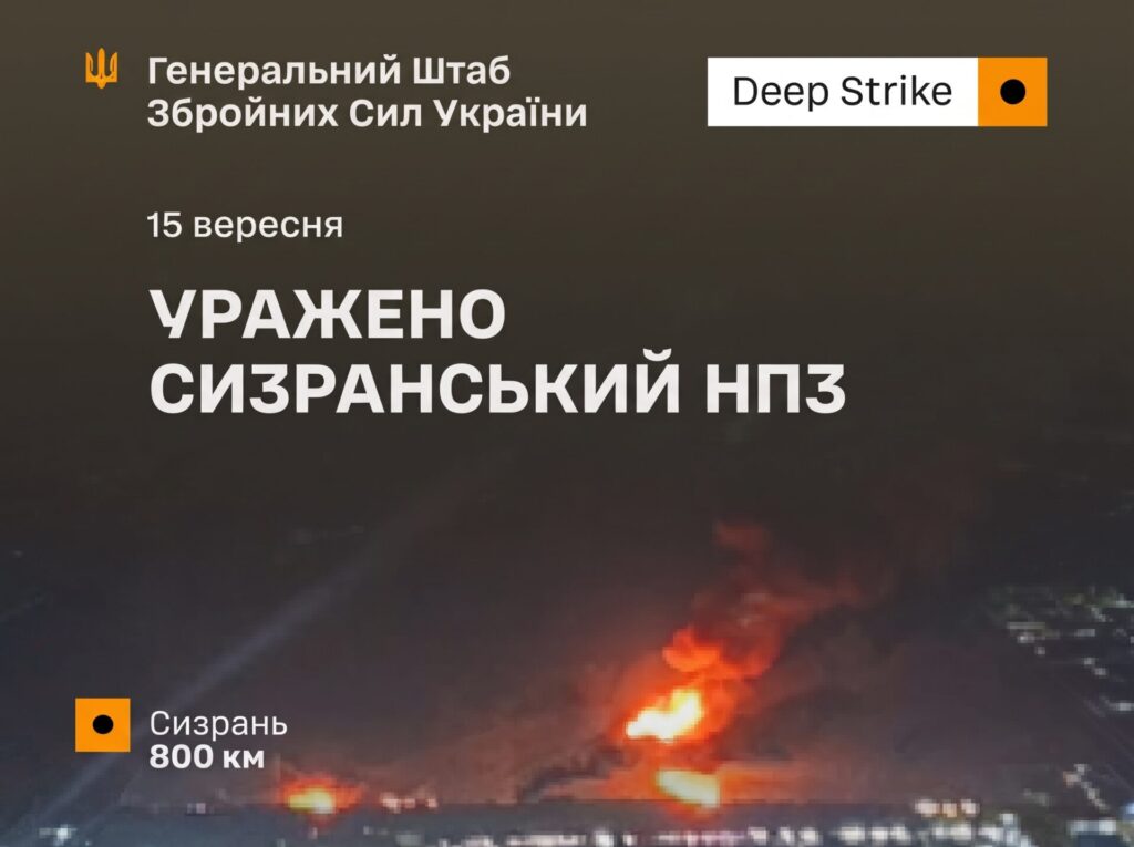 Сили оборони уразили НПЗ на Самарщині та завод із виробництва БпЛА в Таганрозі, – Генштаб