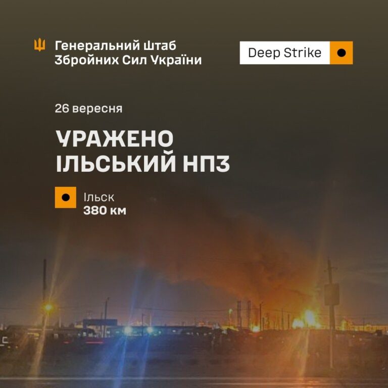 Сили оборони України уразили Ільський НПЗ