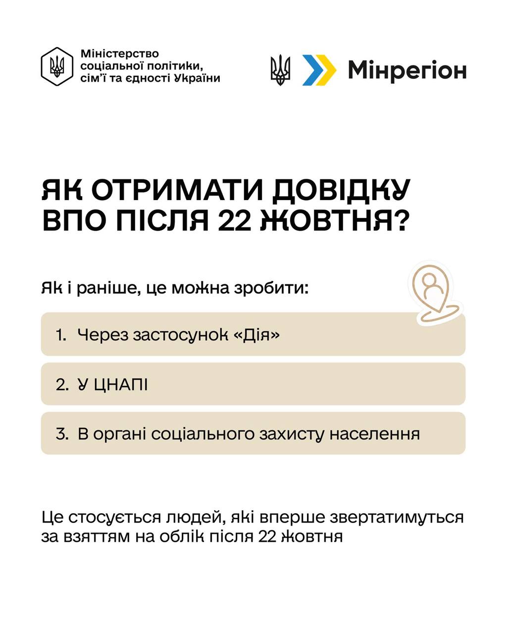 про довідки ВПО