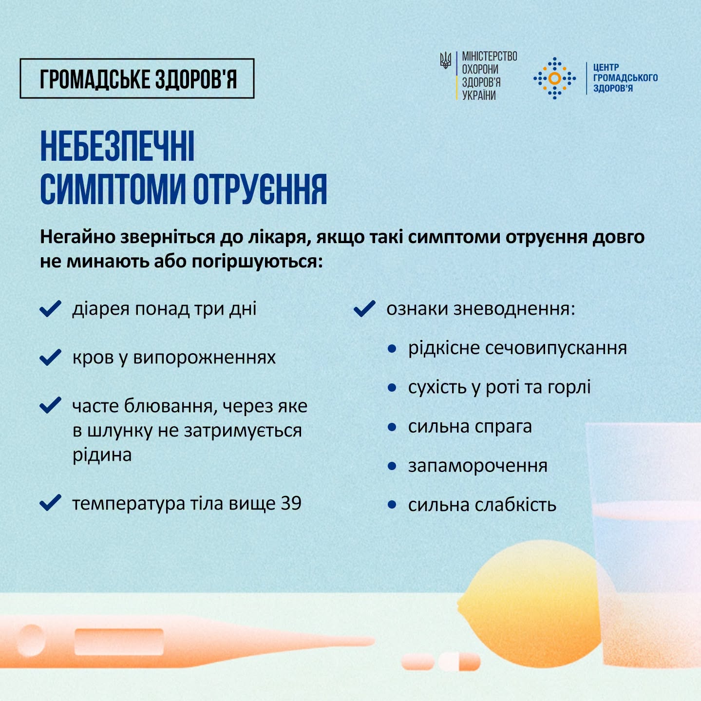 небезпечні симптоми отруєння