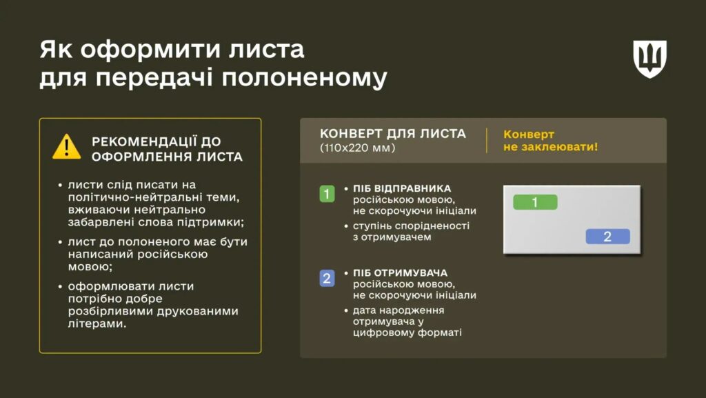 як оформити лист