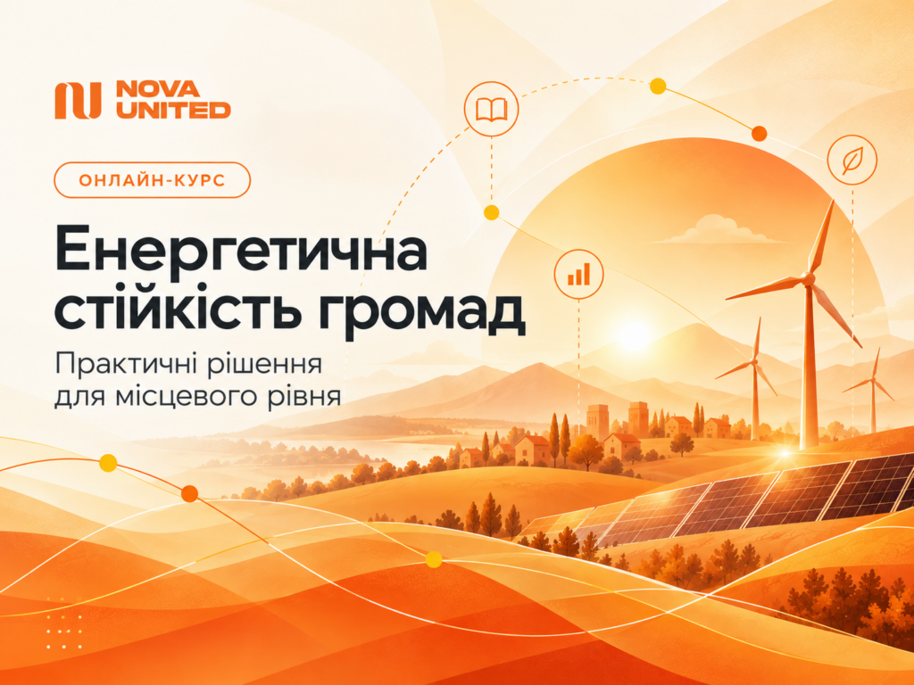 Представників громад запрошують на онлайн-курс з енергетичної стійкості: як зареєструватися