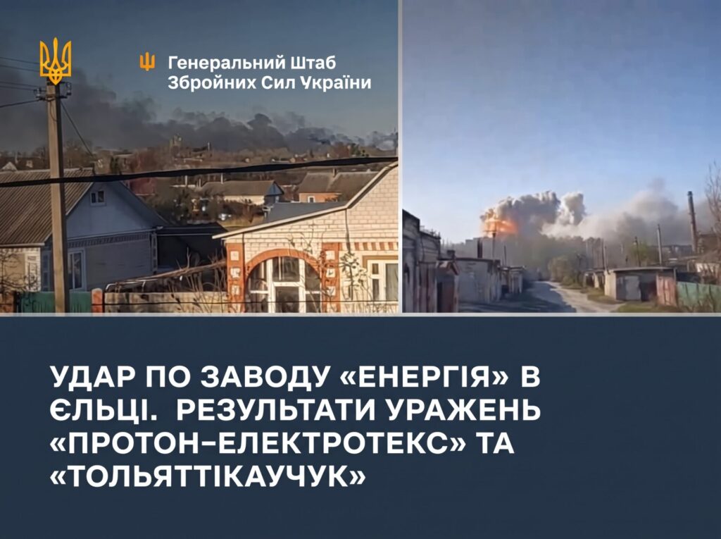 Удар по заводу «Енергія» в Єльці та ураження інших об’єктів ВПК Росії: головні цілі та наслідки