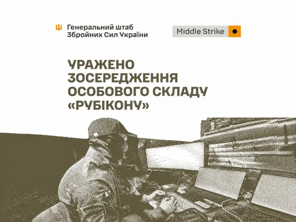 Генштаб ЗСУ: уражені зосередження особового складу «Рубікону» та місце запуску ударних дронів росіян