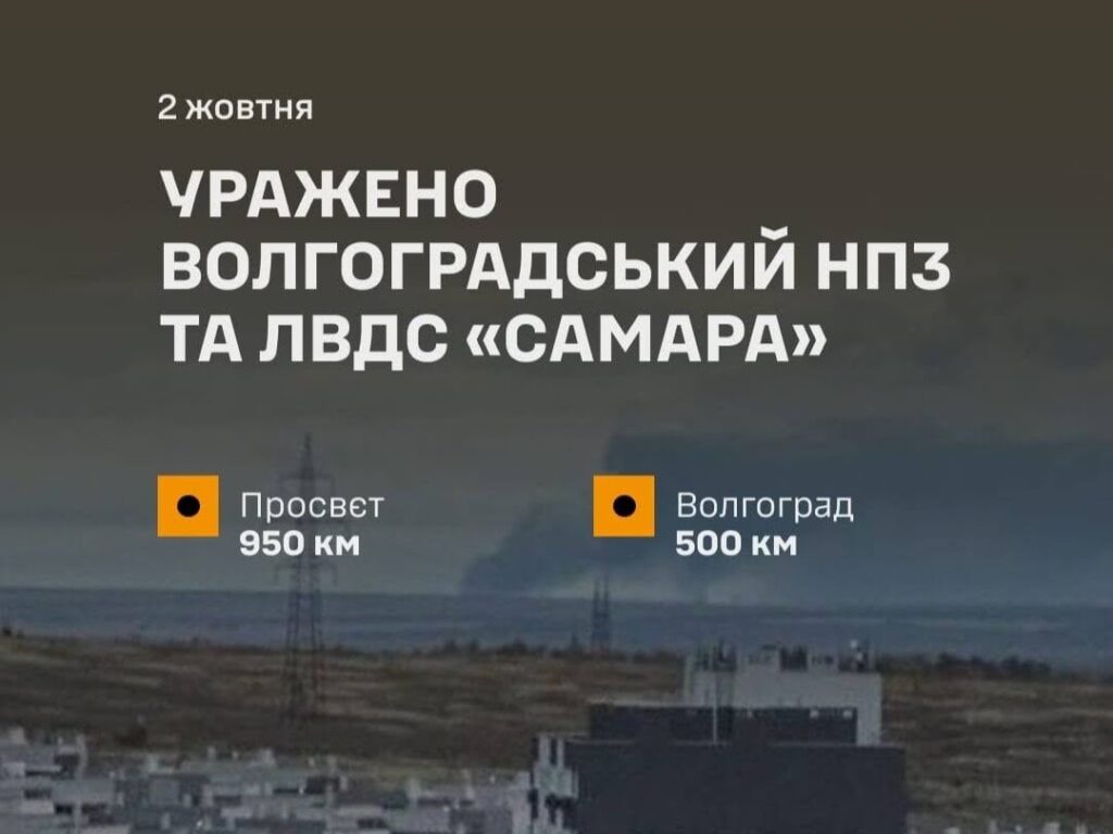 Сили оборони України уразили Волгоградський НПЗ та ЛВДС «Самара»